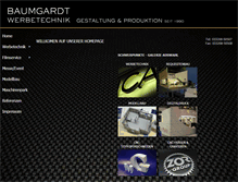 Tablet Screenshot of baumgardt-werbetechnik.de